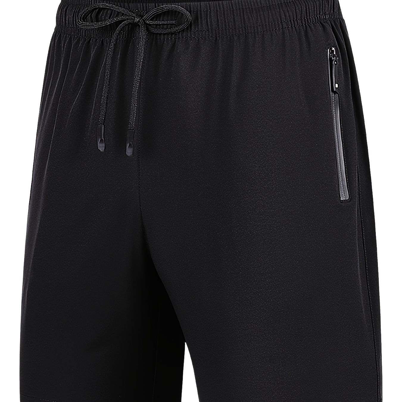 Quick Dry Men's Sport Shorts With Zipper Pocket - Moisture Wicking, Breathable, And Stretchy For Cycling, Fitness, Gym, And Outdoor Activities