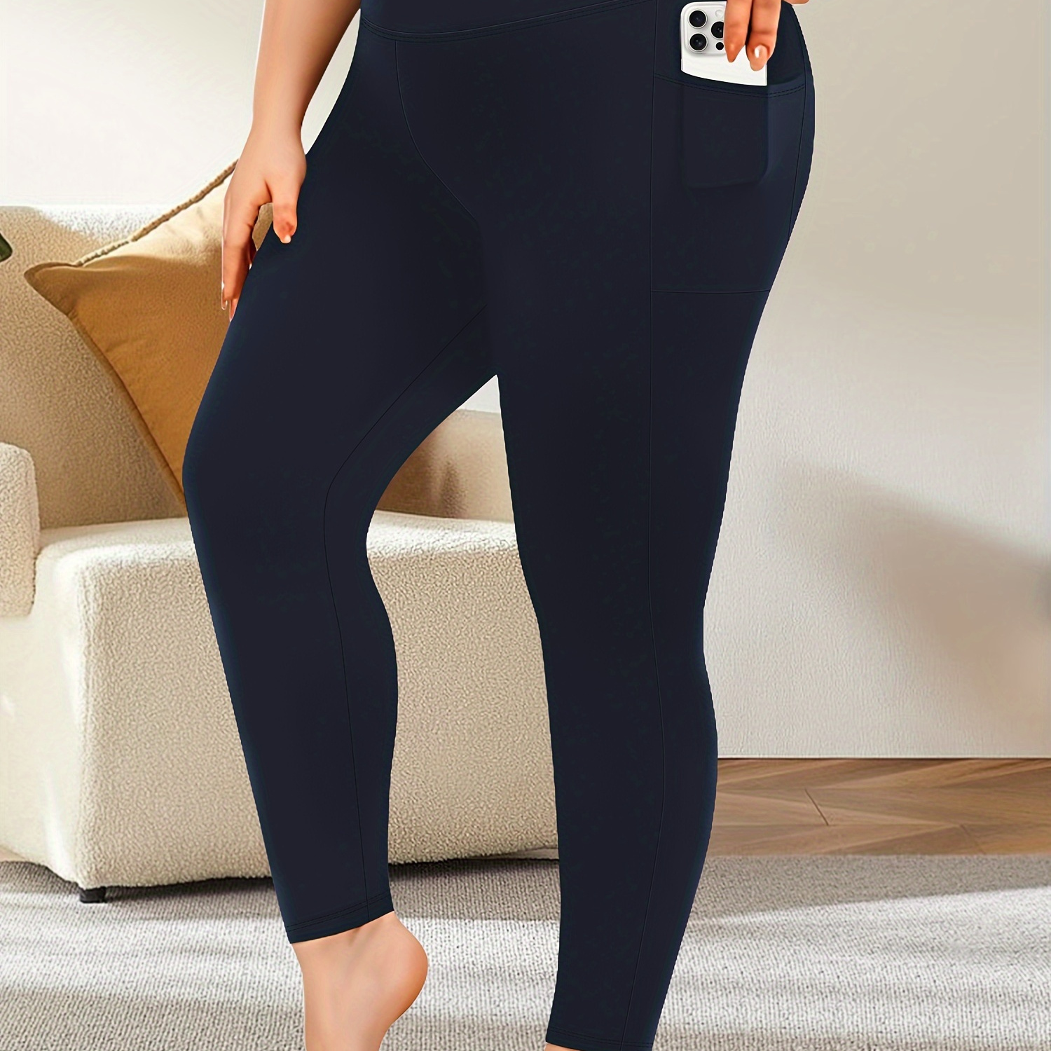 

Plus Size Waist Leggings , , Stretchy Tights, Gym Activewear, For