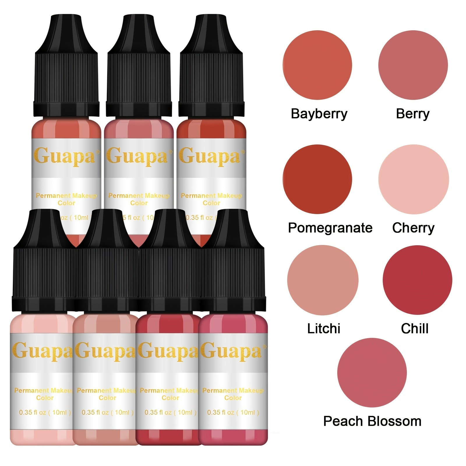 1pc, 10ml Microblading Permanent Makeup Nude Pigment For Lips No Mixing  Professional Tattoo Ink Machine Use  Bayberry/Berry/Pomegranate/Cherry/*/Chill/Peach *