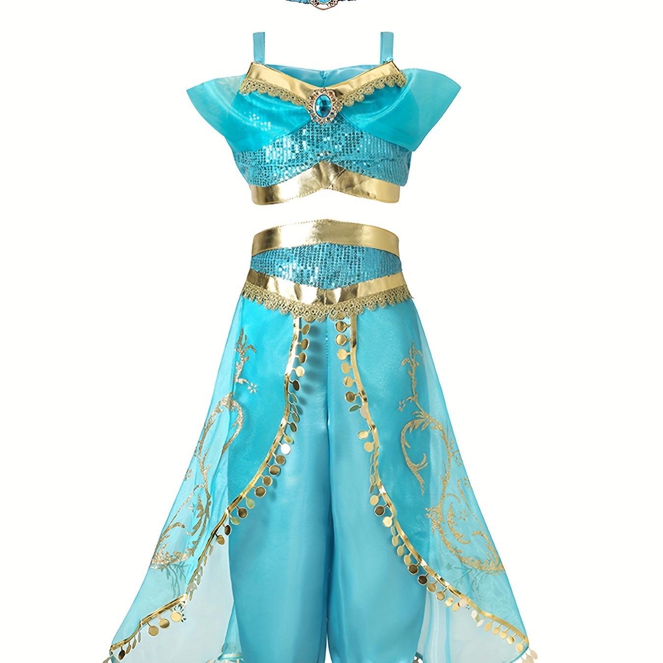 

Stylish Latin Princess Dress Set, Girl's Dress Up For Carnival Halloween Birthday Gift Party Performance