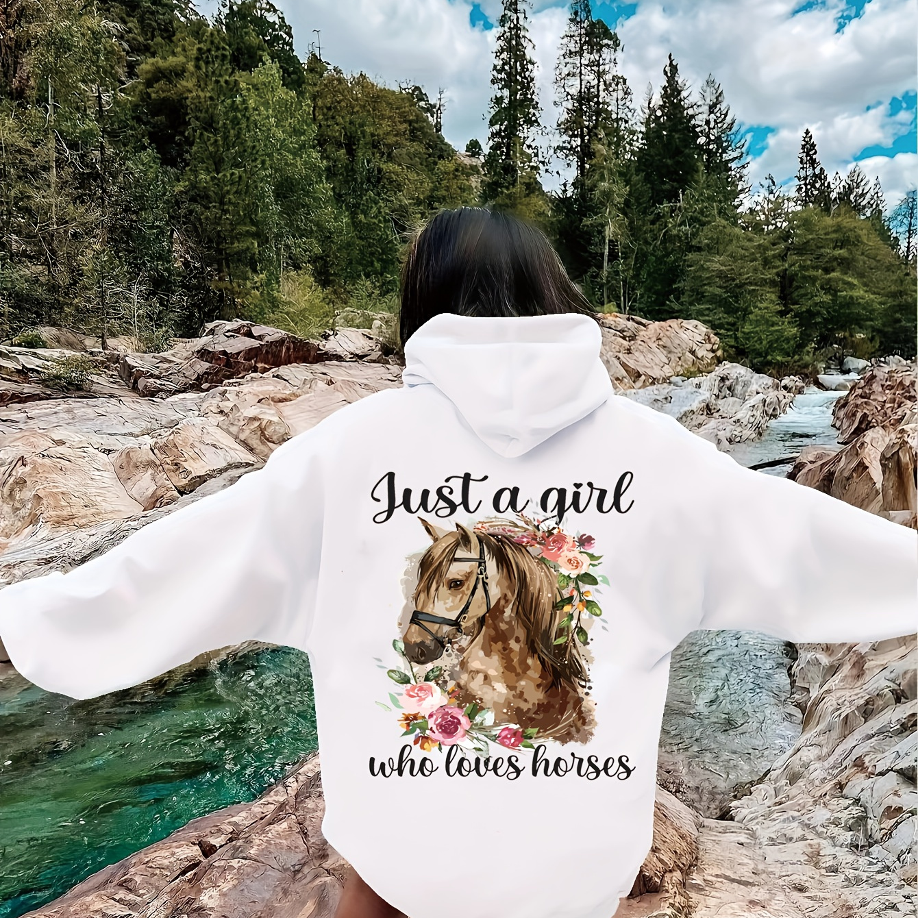 

[ Sweatshirt] Women's Cozy Fleece-lined Hoodie & - Casual Polyester Pullover, Machine Washable, Fall/winter