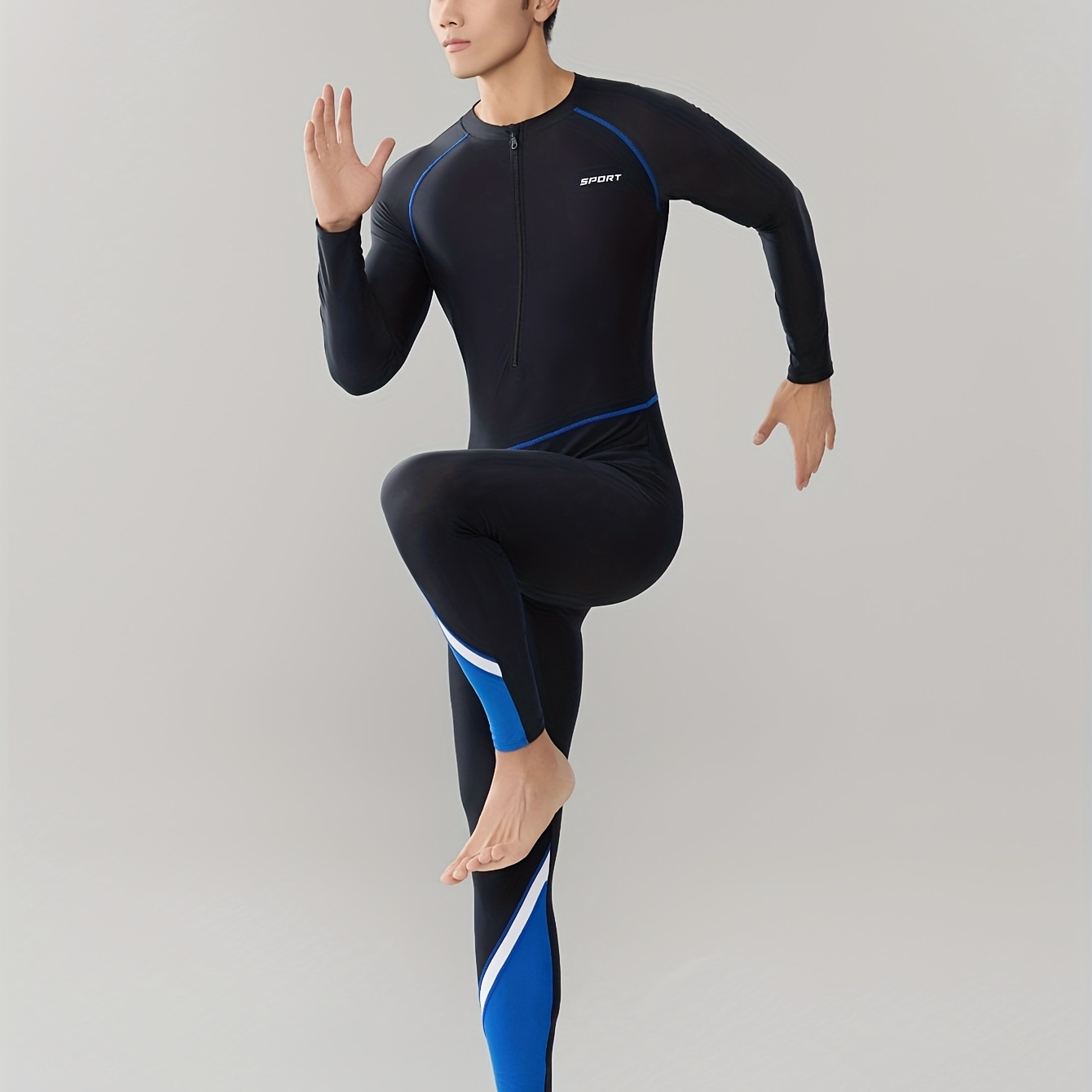 

Maillot de Bain Homme à Séchage Rapide à Manches Longues et Leggings - Haute Élasticité, Protection Solaire, pour la Plongée et les Sports Nautiques