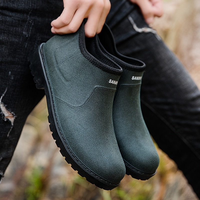 Men's Rain Boots New Waterproof Non Slip Rain Shoes For Outdoor Working ...