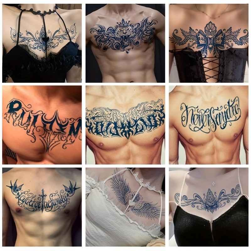 male chest tattoo sketches