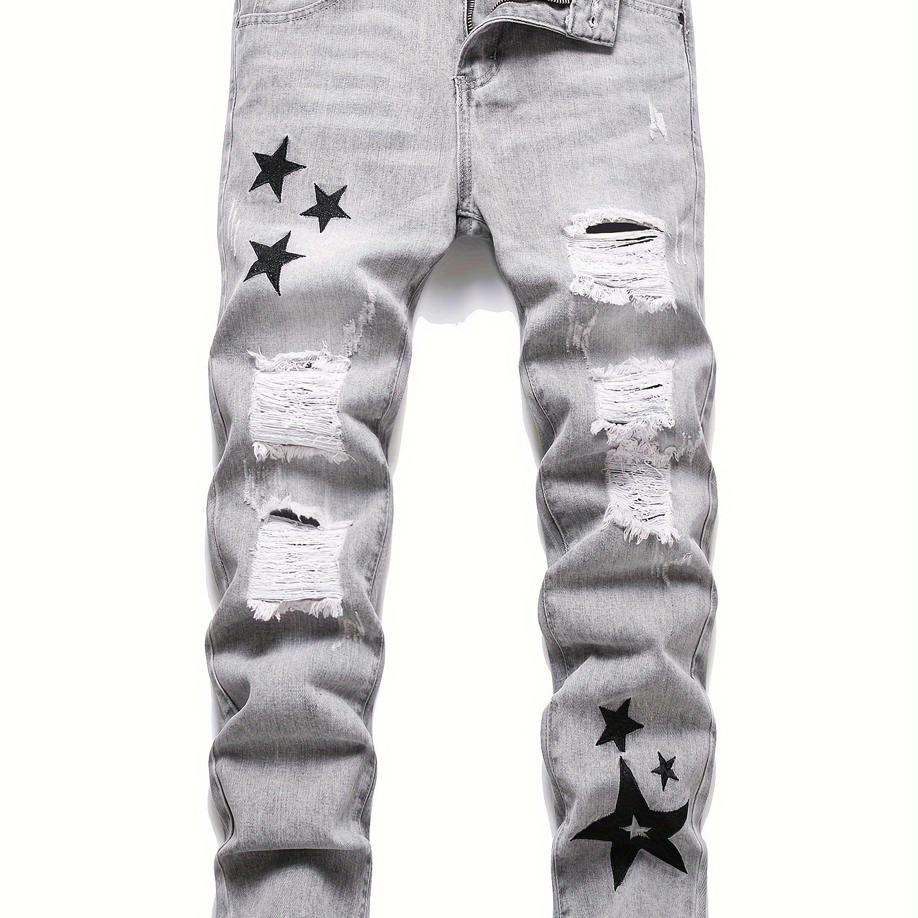 

Men Distressed Embroidered - Clothing Pants