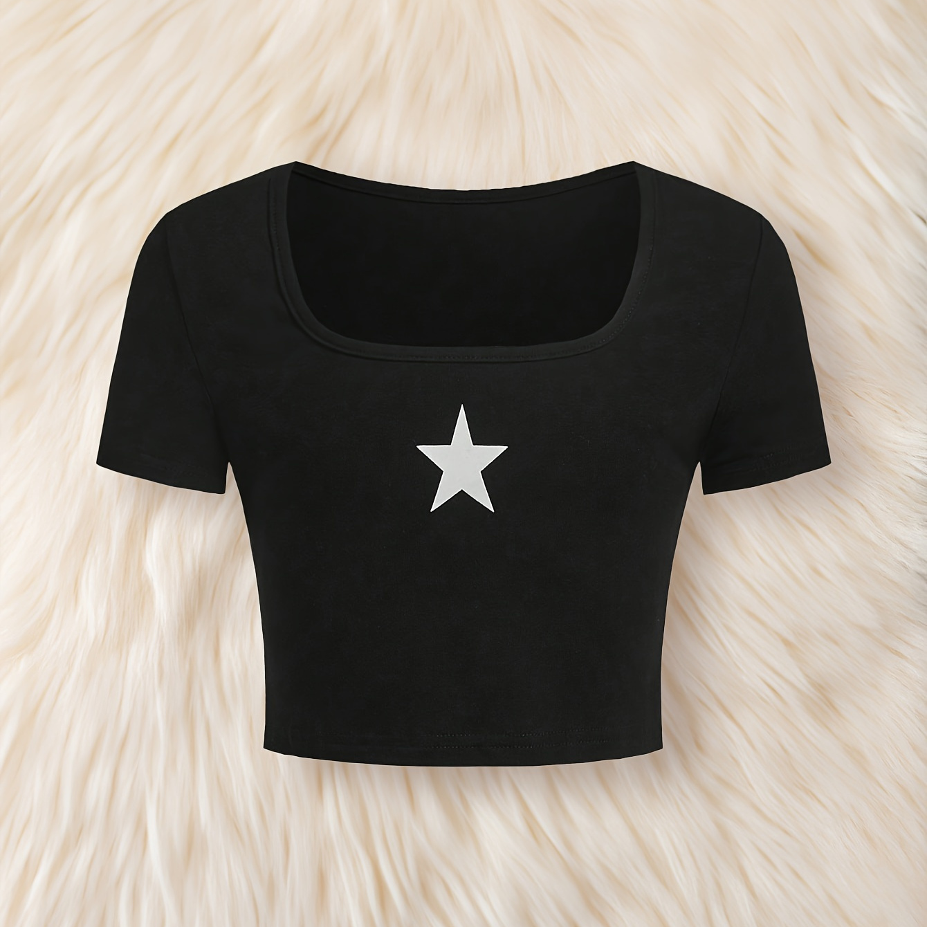 

Girls Slim Star Graphic Short Sleeve T-shirt Tops Outdoor Gift Summer, K-pop