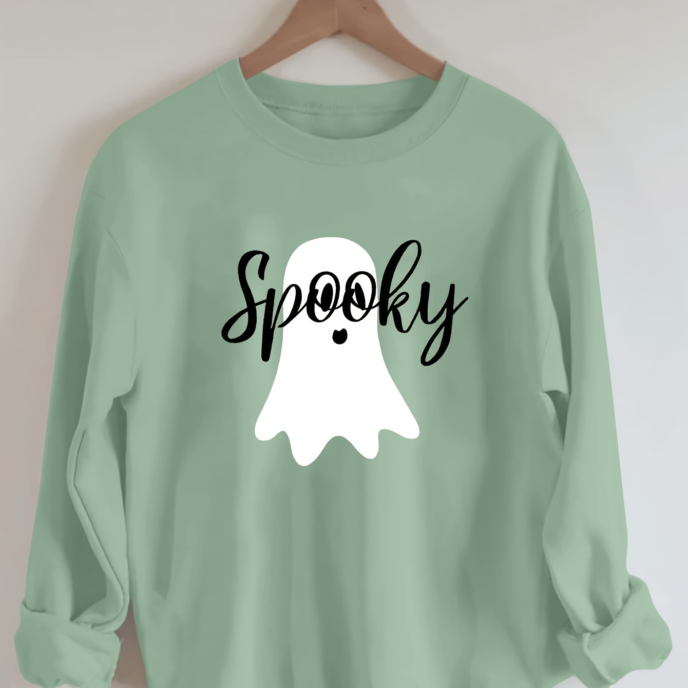 

Print Pullover Sweatshirt, Casual Long Sleeve Crew Neck Sweatshirt For Fall & Winter, Women's Clothing