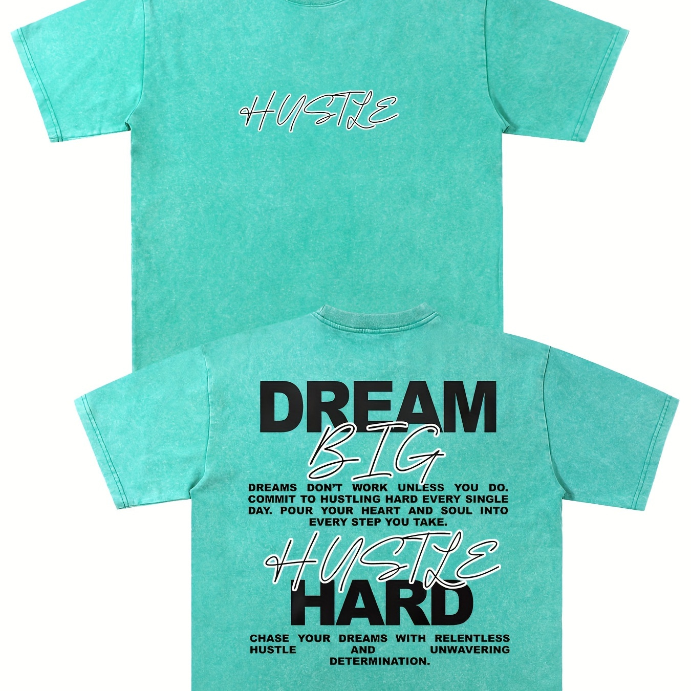 

Dream Hard Vintage Washed High Quality Cotton Graphic T-shirt Men's T-shirt Do Clothing Drop Shoulder Sleeve Round Neck Top Short Sleeve