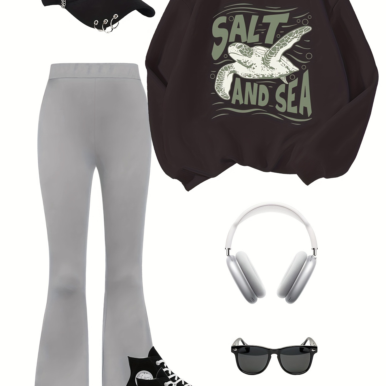 

' Fall/ Outfit Set - Long Sleeve Crewneck & Pants, , For