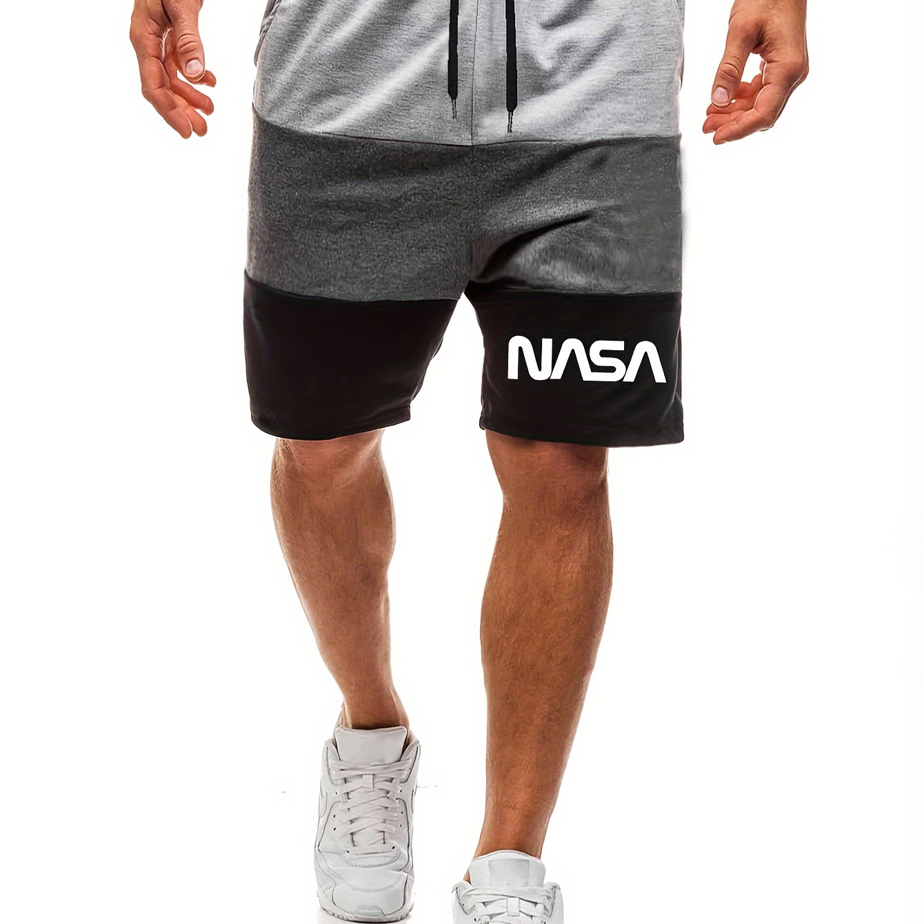 

Men's Color Block Fashion Active Shorts, Drawstring Shorts For Summer Resort, Summer Sports, Jogger Pants