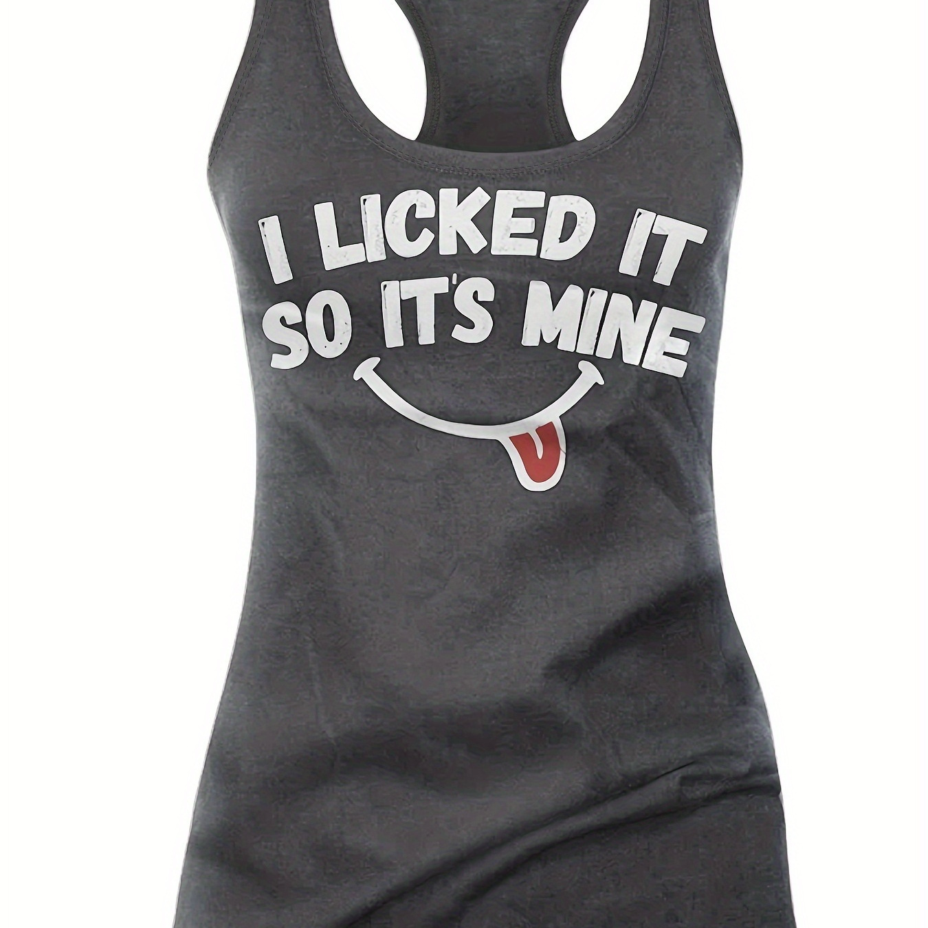 

Letter Graphic Sleeveless Tank Top, Casual Summer Crew Neck Vest Top, Women's Clothing