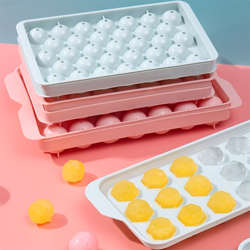ADVEN 4 Cell Frozen Ice Block Molds Ice Cream Trays for DIY Jelly