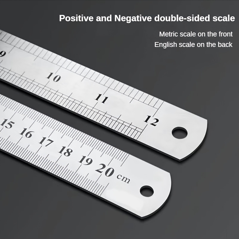6 Inch Stainless Steel Straight Ruler Precision 15 cm Metric Rule Double  Sided Learning Measuring Tool - AliExpress