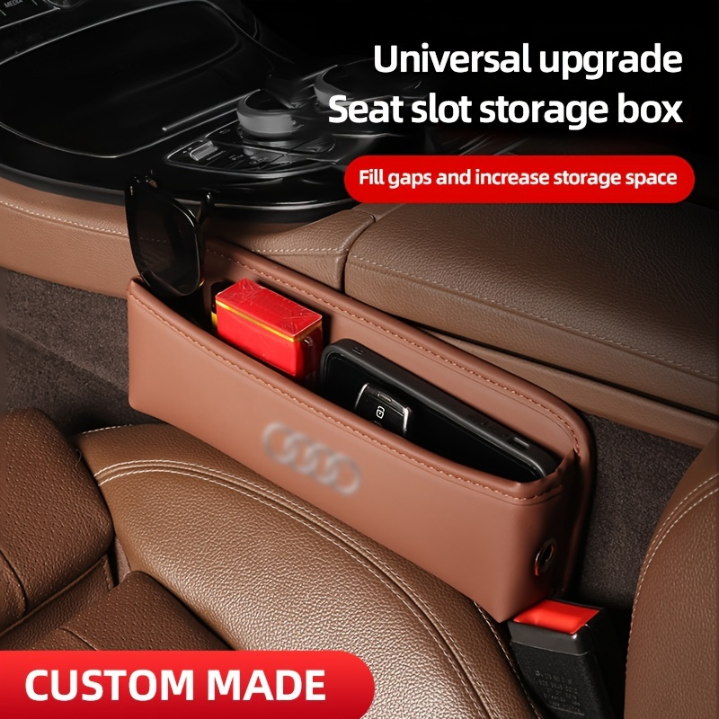 Car Seat Gap Filler Organizer Universal for Car SUV Truck PU Leather E