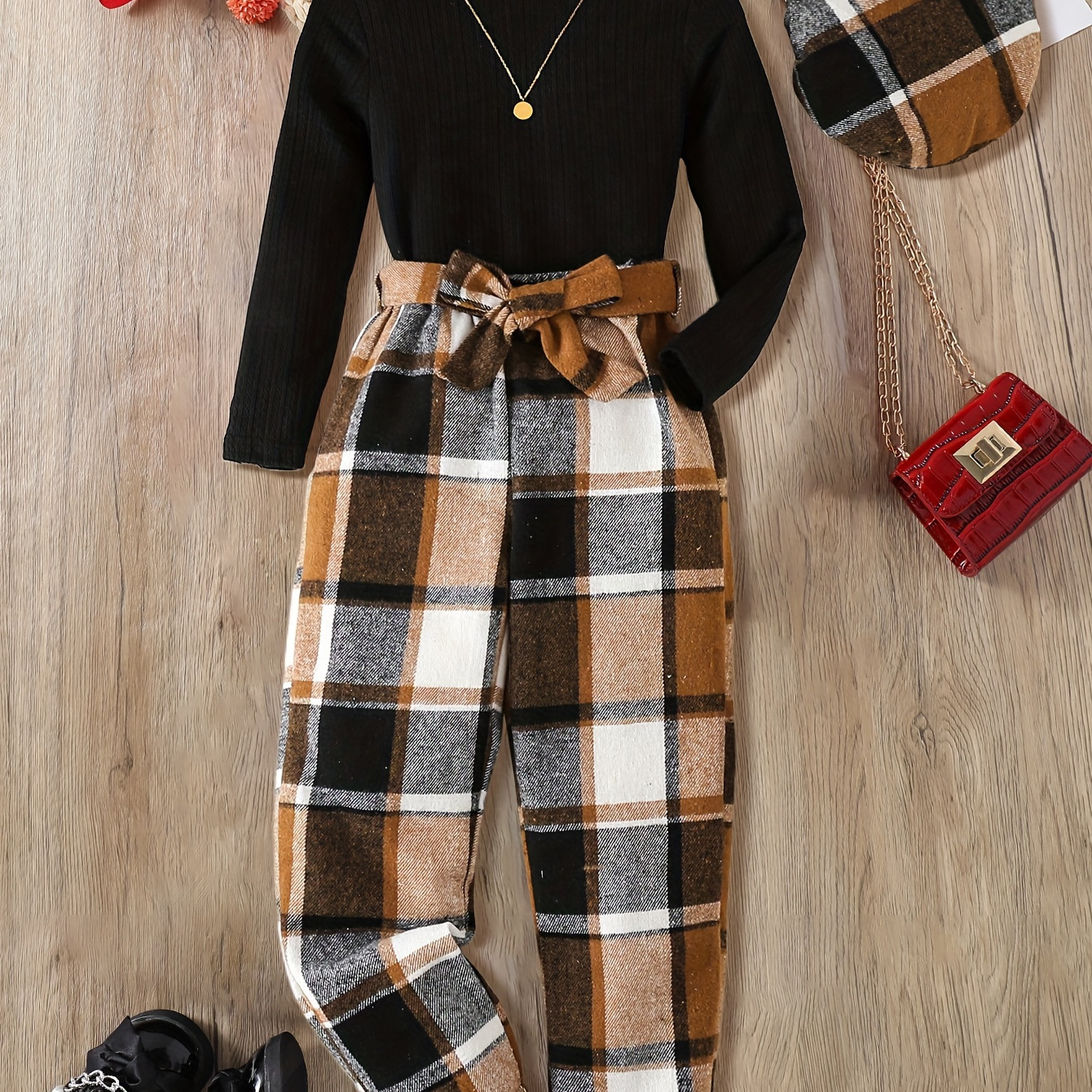 

2- Set, Rib- Long Sleeve Top + Trousers - / Fall Clothes, Outfit,