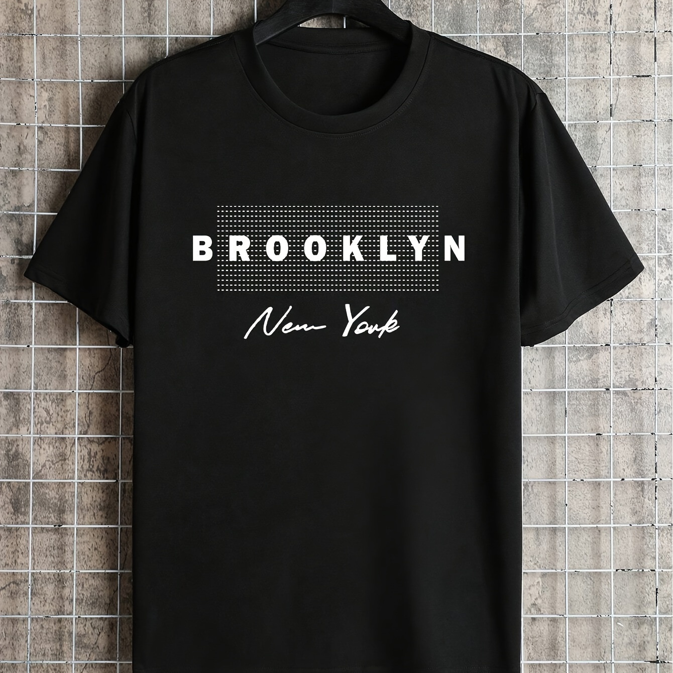 

Boy's Casual T-shirt, Brooklyn Print Comfortable Short Sleeve Top, Boys Summer Clothing