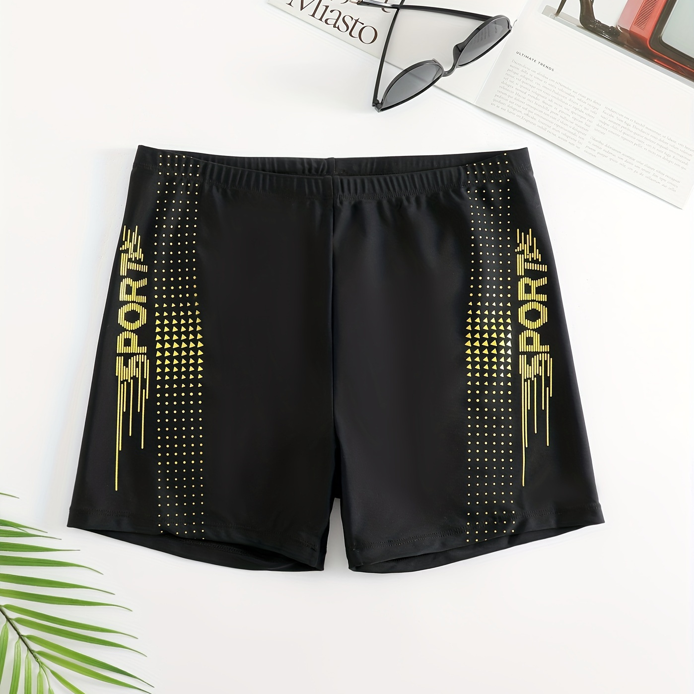 Boxer De Bain Pour Homme Bloc De Couleur Imprimé De Sport Style Discret  Maillot De Bain À Séchage Rapide Short Pantalon Avec Cordon De Serrage  Sous-vêtement Pour Homme Plage D'été - Temu