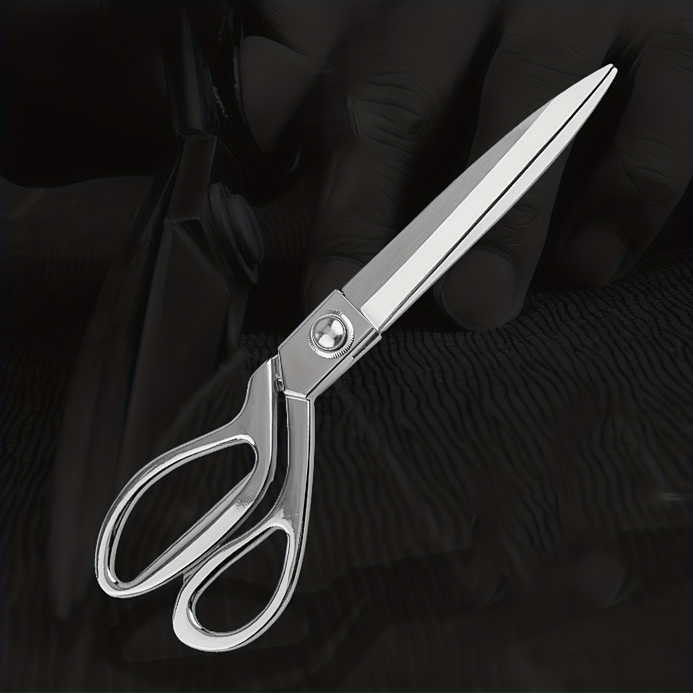 

1 Pair Of Scissors, Stainless Steel Silvery Scissors For Office, Home And Sewing, 7.8inch