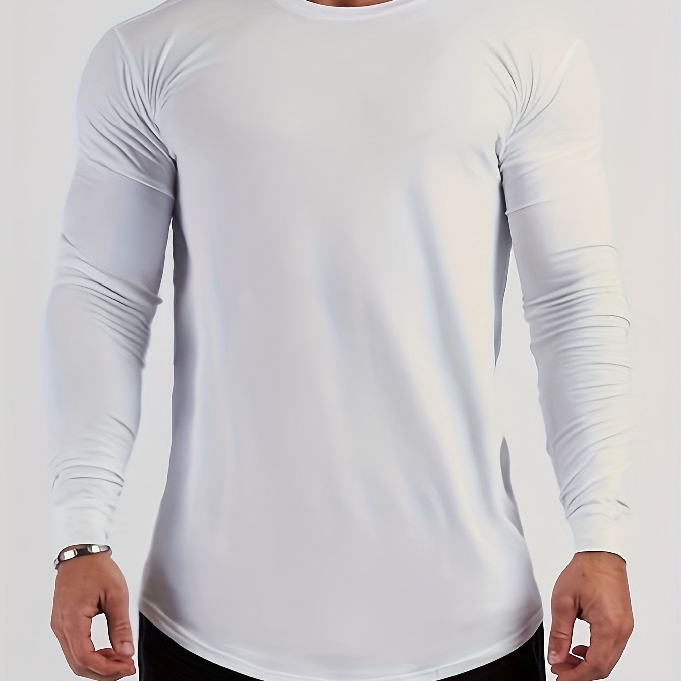 

Men's Autumn And Winter -friendly Soft Sweater, Skinny Long Sleeve Warm Undershirts Tops