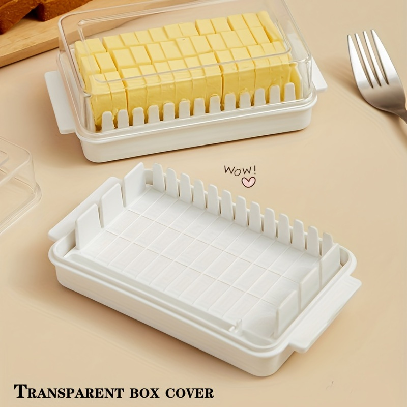 Rectangle Butter Cutter Storage Container with Lid Refrigerator Safe  Sealing Dish Kitchen Cheese Butter Cutter Box with Stainless Steel Grater  Temperature Resistant Baking Tools Slicing Gadget Ideal Cheese Board Set  Accessory
