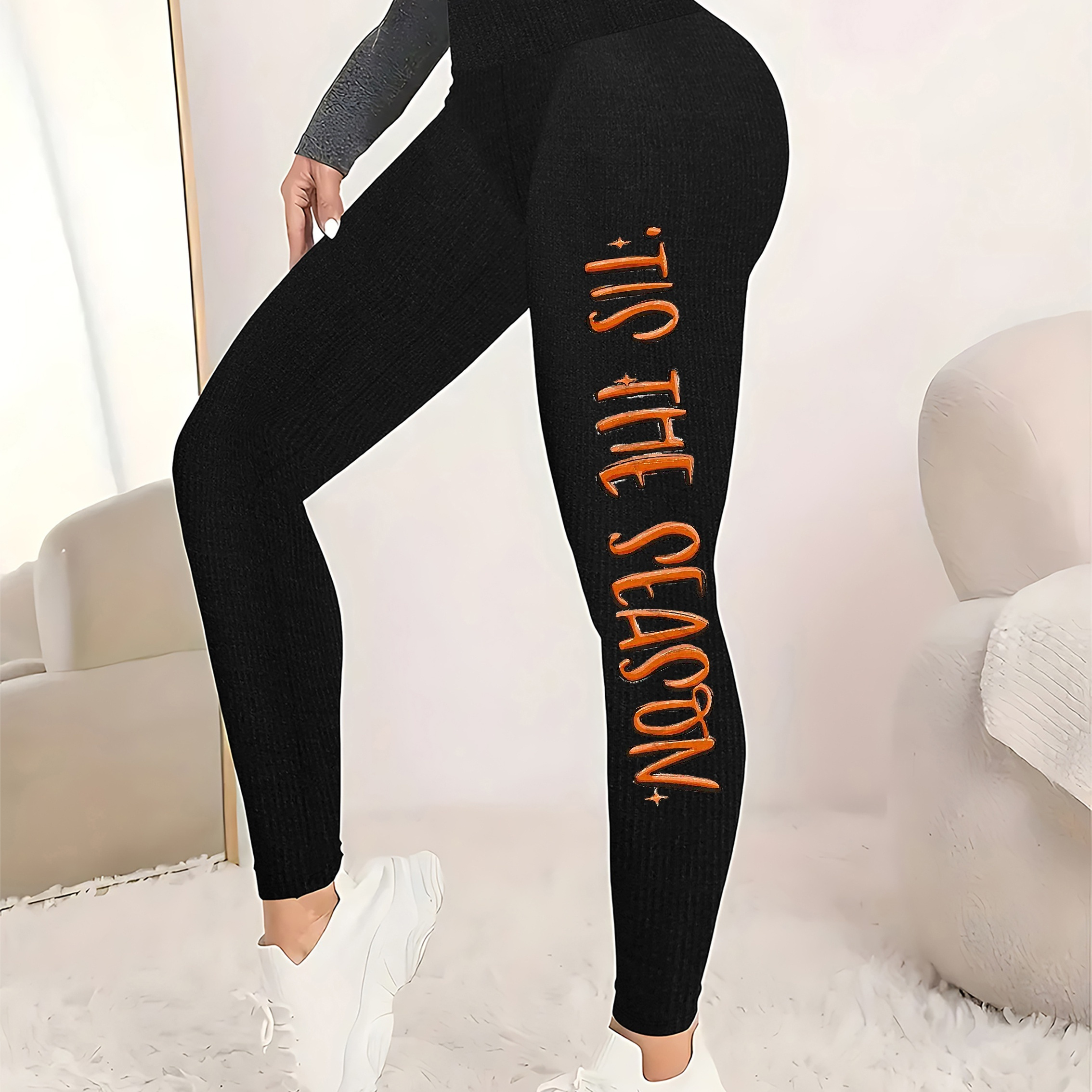 

Cozy & Stylish Women's Thermal Leggings With - High Waist, For Fall/winter