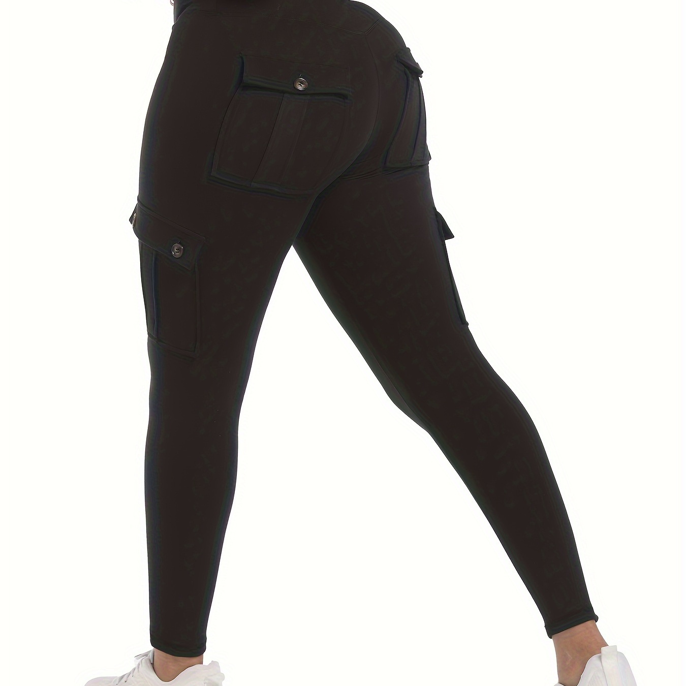 High Waist Yoga Leggings 4 Button Pockets butt Lifting Tummy - Temu New  Zealand