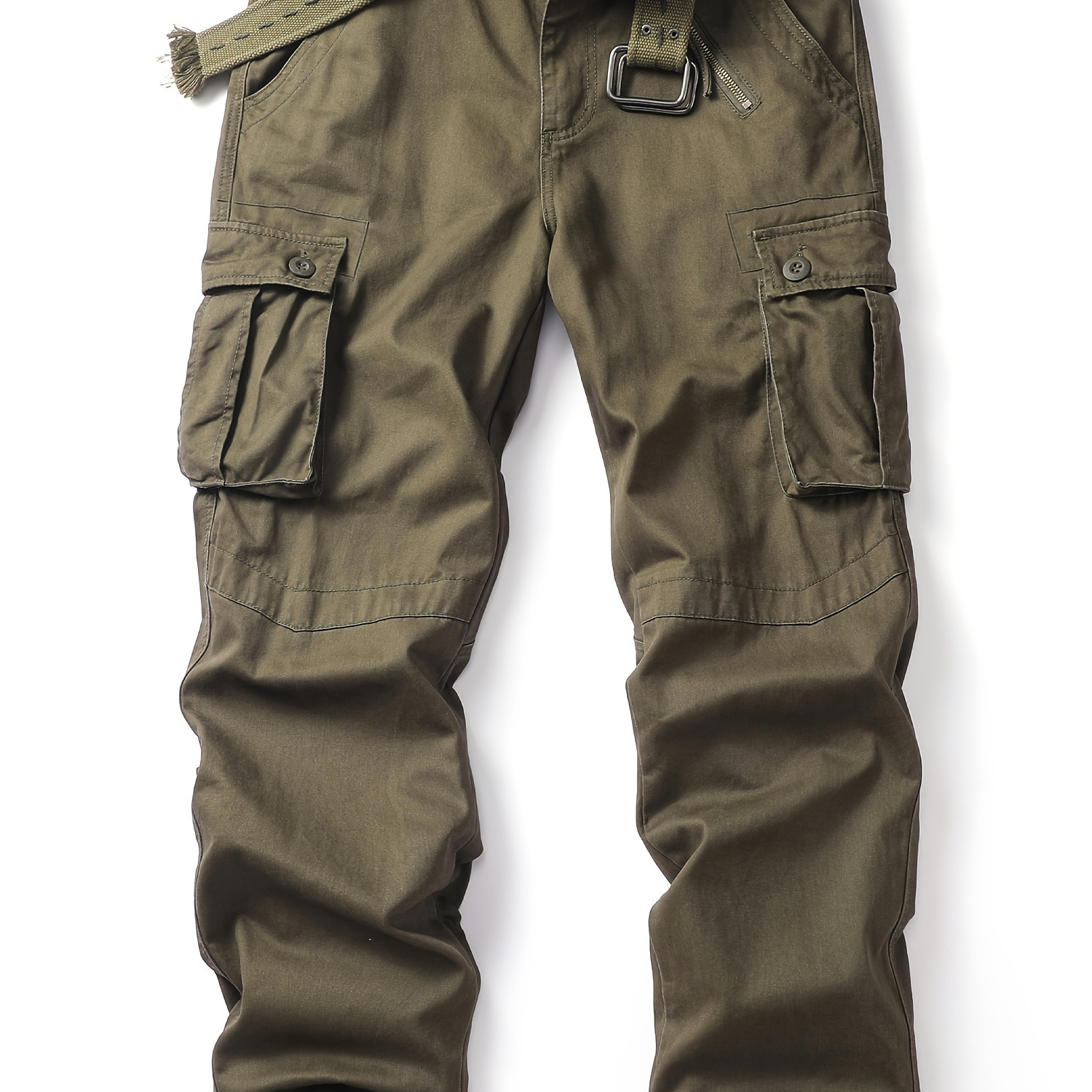 

Pantalons cargo pour hommes, parfaits pour la randonnée en plein air, avec de multiples poches pratiques, coupe longue, style décontracté, adaptés à toutes les saisons