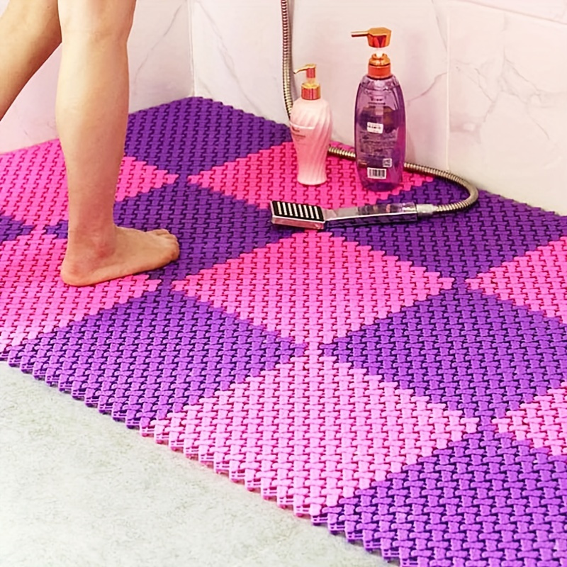 Diy Mesh Shower Room Toilet Floor Mat Household Bathroom Non - Temu