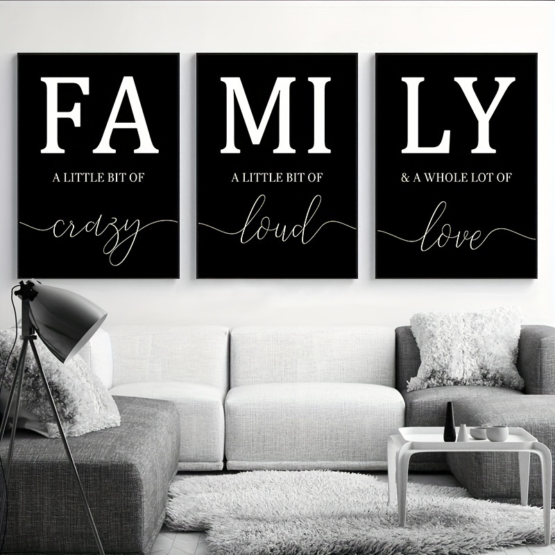 

3pcs, Frameless Family Quote Wall Poster, Wall Canvas, Canvas Painting, Home Decor 15.7*23.6in/40cm*60cm