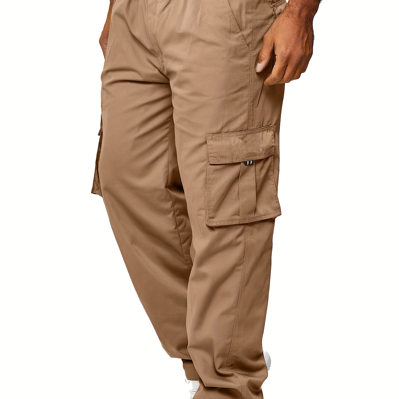 

Men's Cargo Pants Thin Casual Loose Fit Stretch Jogging Pants With Flap Pockets