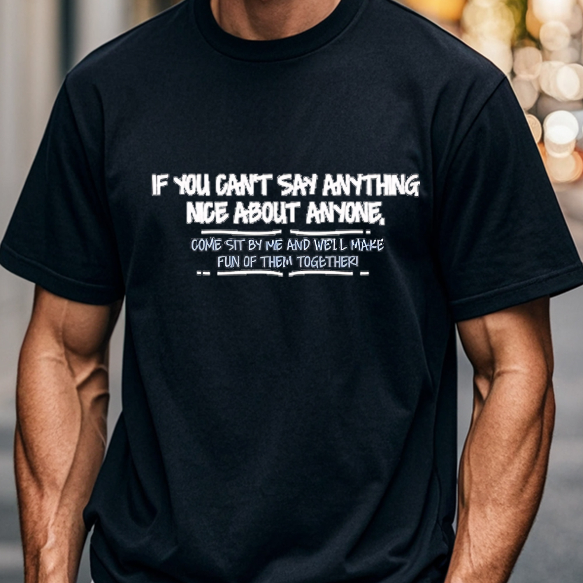 

If You Can't Nice About Anyone Graphic T Shirts For Men Casual Crew Neck Soft 100% Cotton Funny Sayings Hiking Weekend Casual Breathable Ultra-soft 4 Seasons Going Out Men's Cotton T Shirts