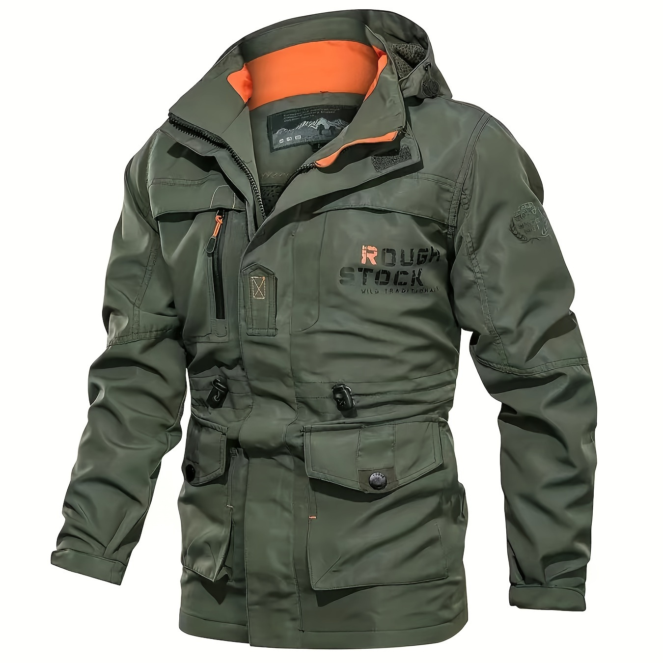 

Men's Outdoor Sports Jacket, Detachable Hood Climbing Coat, Travel Windbreaker, Casual Hiking Outerwear, Athletic Style