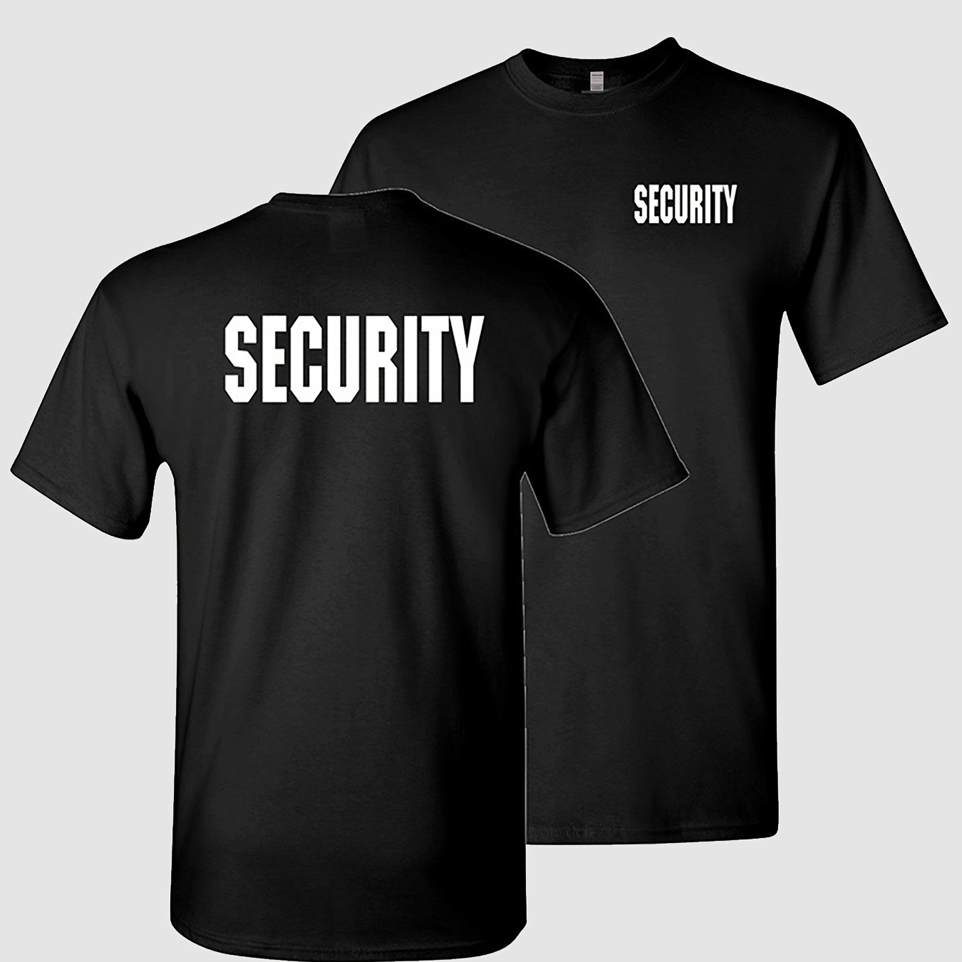 

Security Print T Shirt, Tees For Men, Casual Short Sleeve T-shirt For Summer