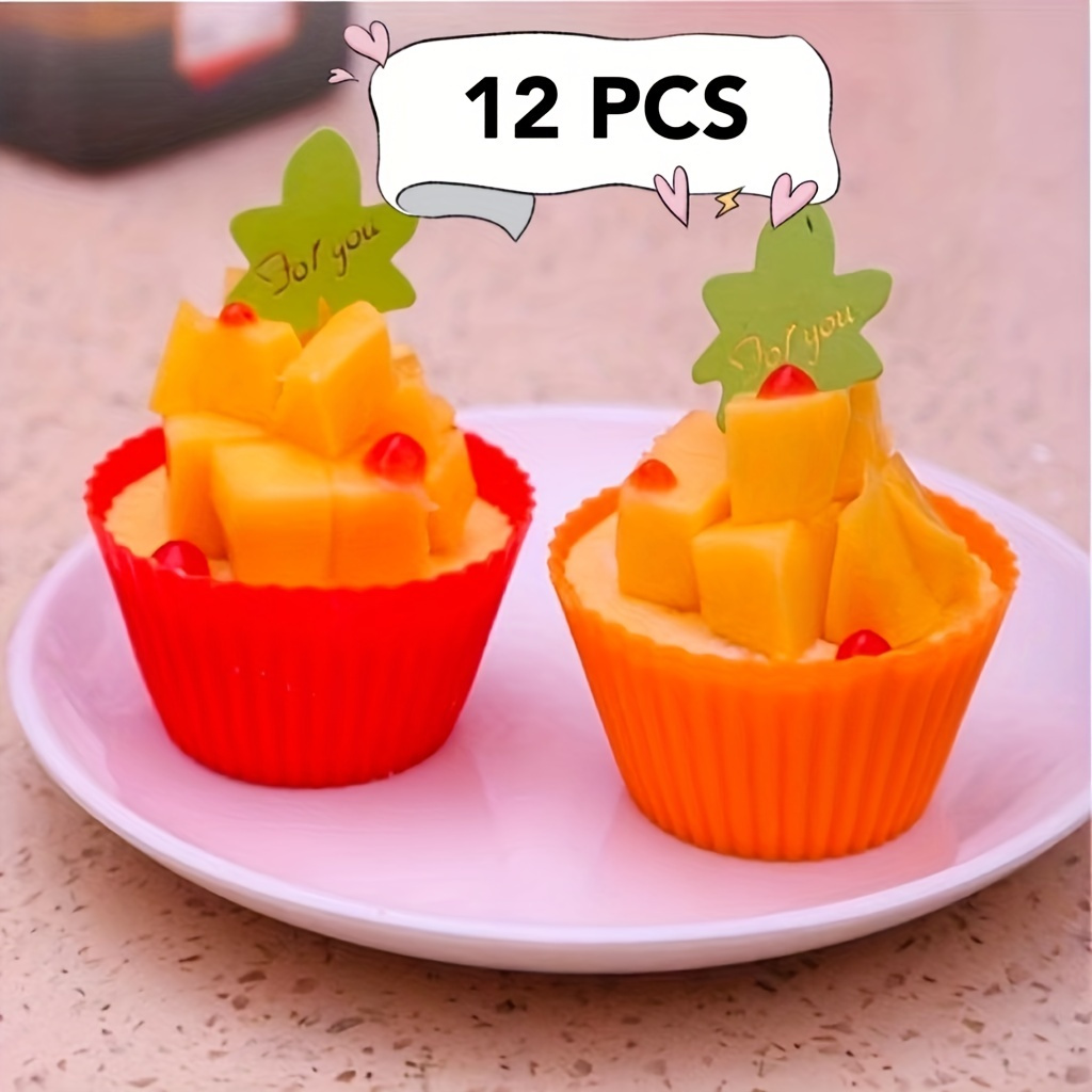 12 Pcs Silicone Cupcake Baking Cups 3 54 Inch Extra Large Non Stick Cupcake  And Muffin Liners Reusable Jumbo Silicone Baking Cups Easy To Clean Perfect  For Cupcake Muffin Mousse Wedding Bridal