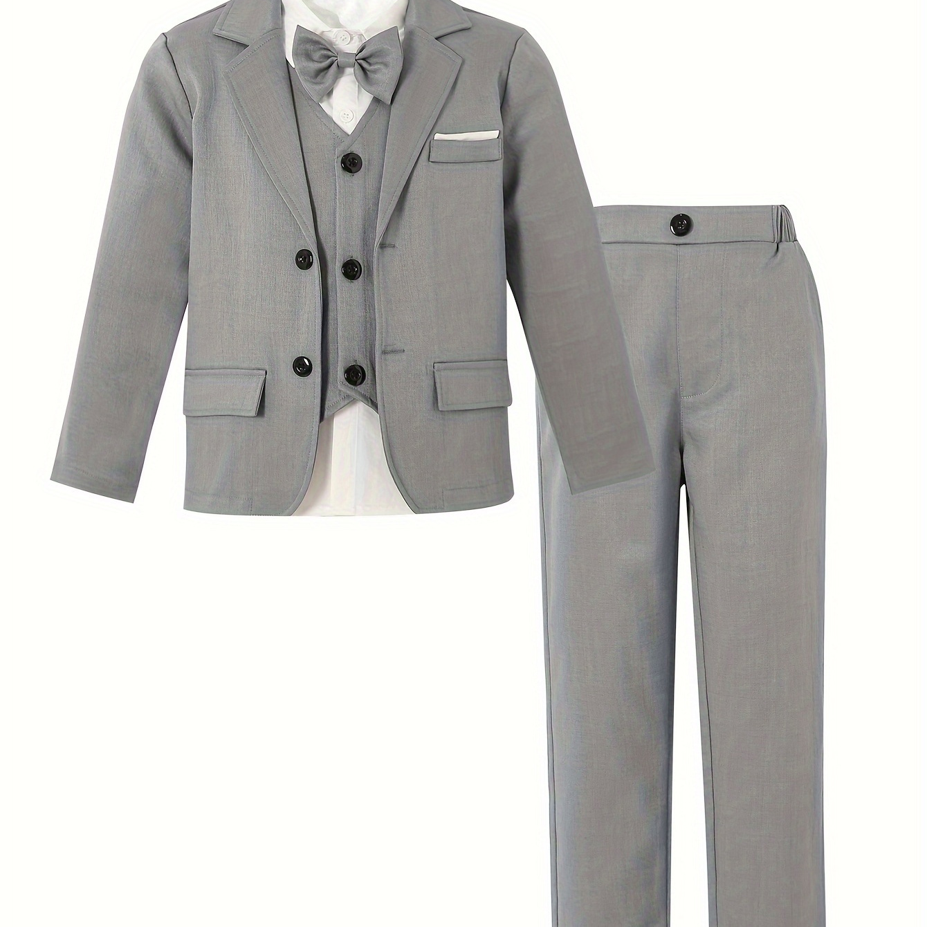 

4pcs Boys Set - , Long Sleeve , Waist Pants, And Waistcoat - Outfits For And , For , ,