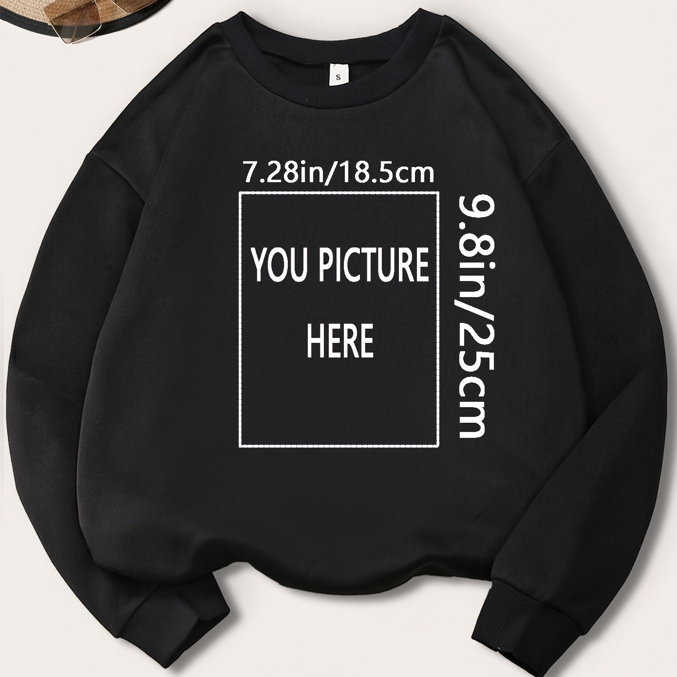 

Customizable Women's Sweatshirt, 100% Polyester Knit Fabric, Geometric Pattern, Crew Neck, Long Sleeve, Casual Fashion, Soft & Comfortable, Velvet Sweater, 250g/m² - Green