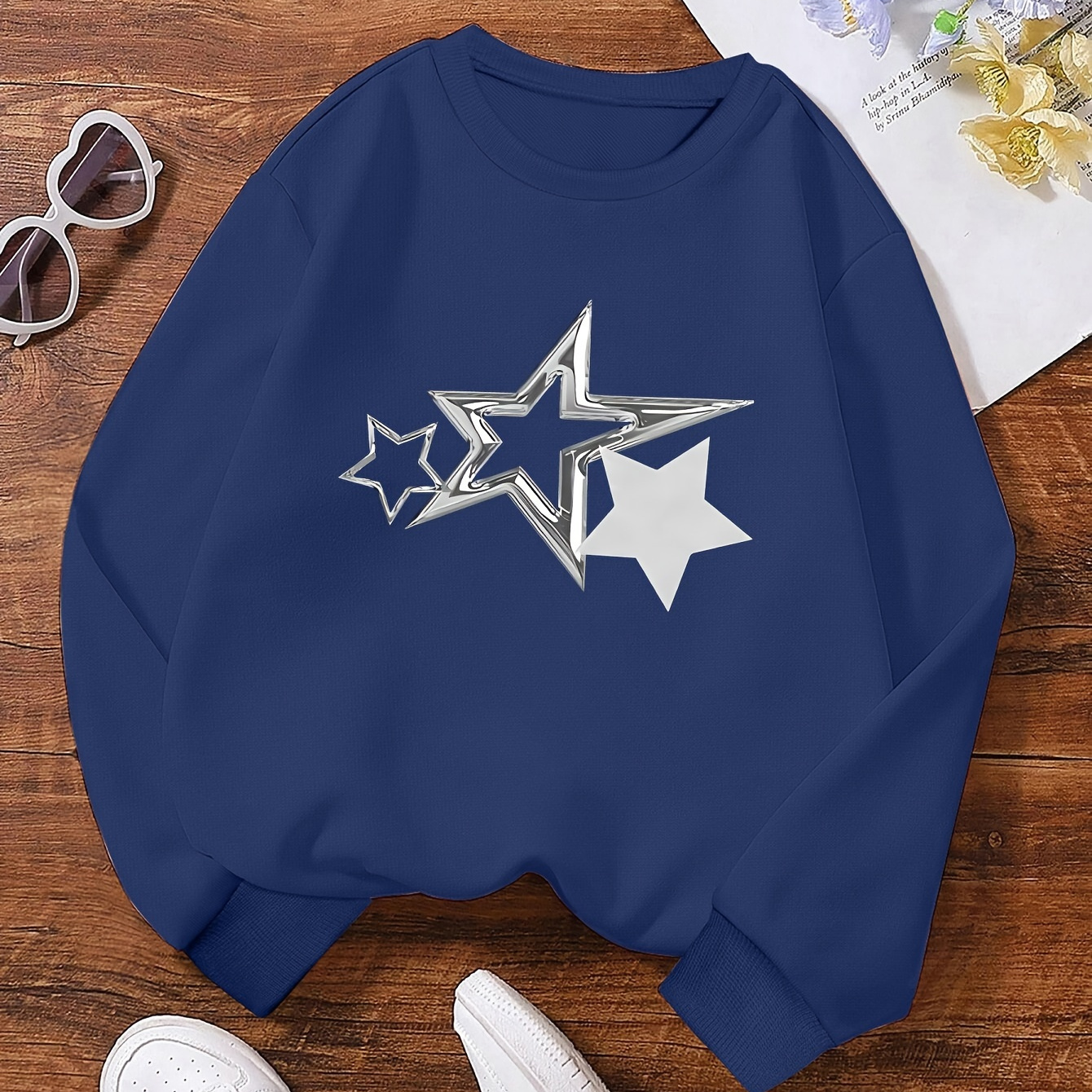 

& ' Sweatshirt - Polyester, , Long Sleeve For Fall/, For ,