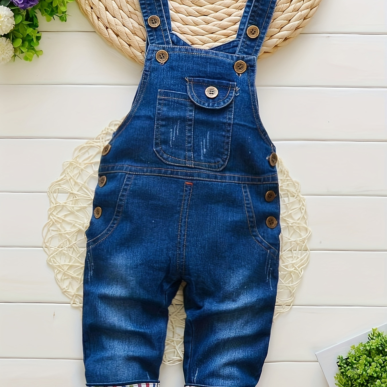 

Baby Boys Overalls, Toddler's All-match Suspender Jeans, Denim Bib Pants