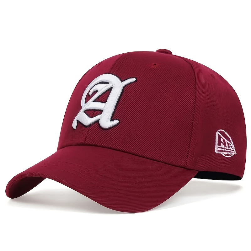 

Casquette de baseball de football de lettre gothique A, casquette de soleil tendance hip-hop réglable, chapeau de sport décontracté unisexe pour hommes et femmes en plein air