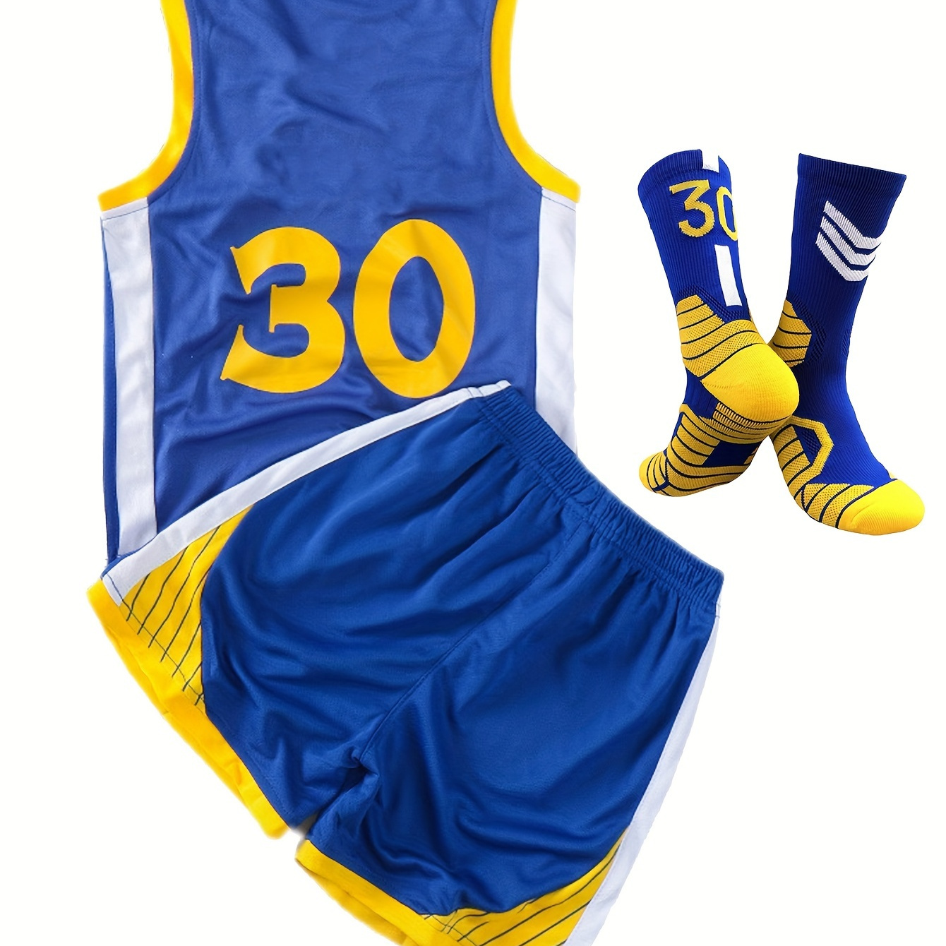 

Boys Basketball Jersey Set Casual Basketball Vest Shorts Socks 3pc