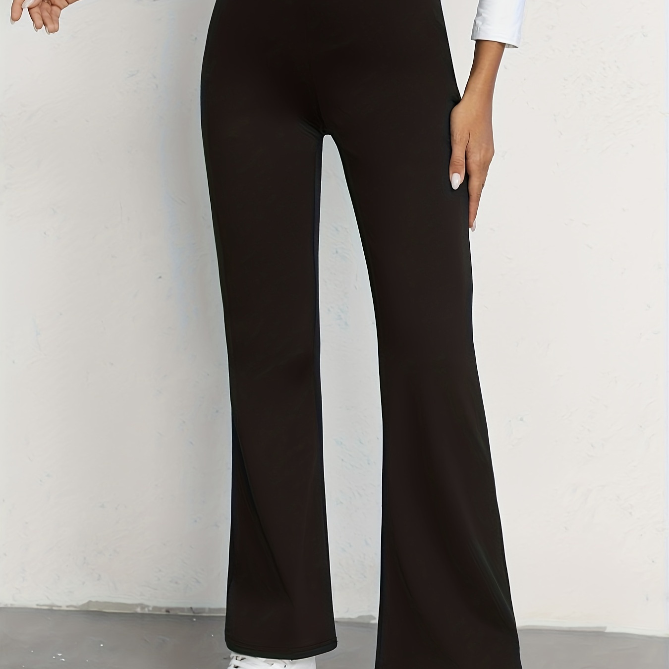 

Women's Casual Pant High Waisted Flare Pant Workout Solid Pant