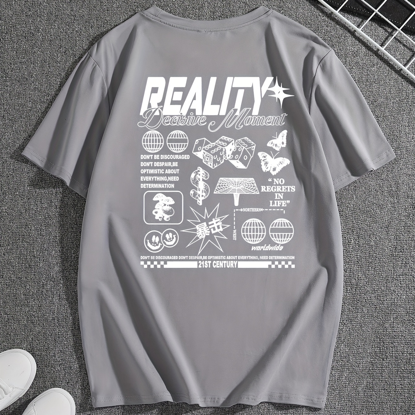

Reality Print Tee Shirt, Tees For Men, Casual Short Sleeve T-shirt For Summer