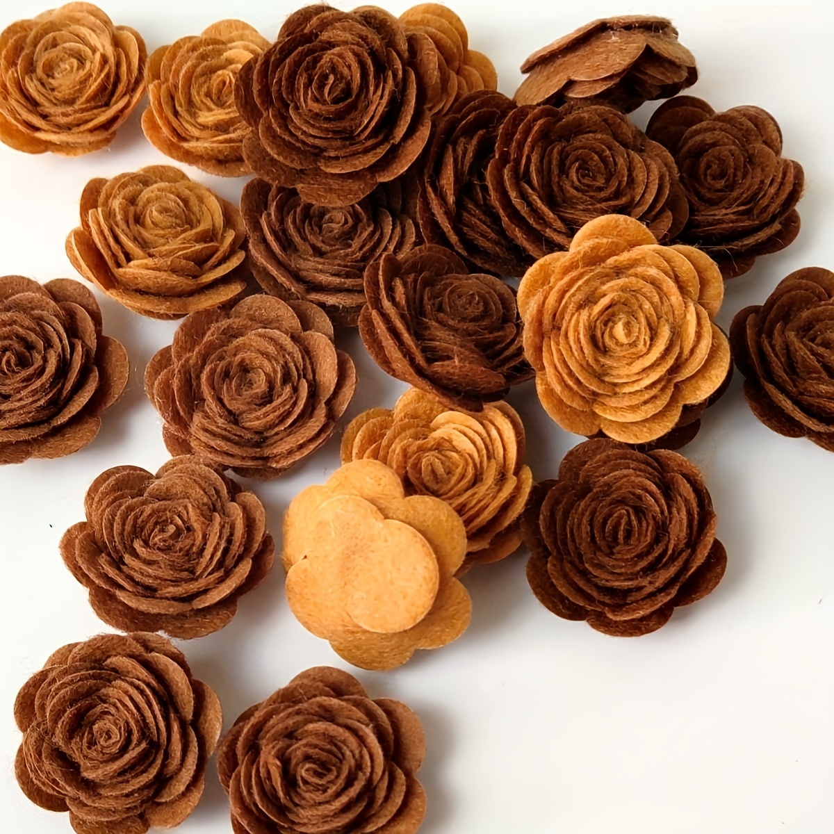 

1set, Coffee Color Gradient Artificial Flowers, Fake Flowers, Home Decoration