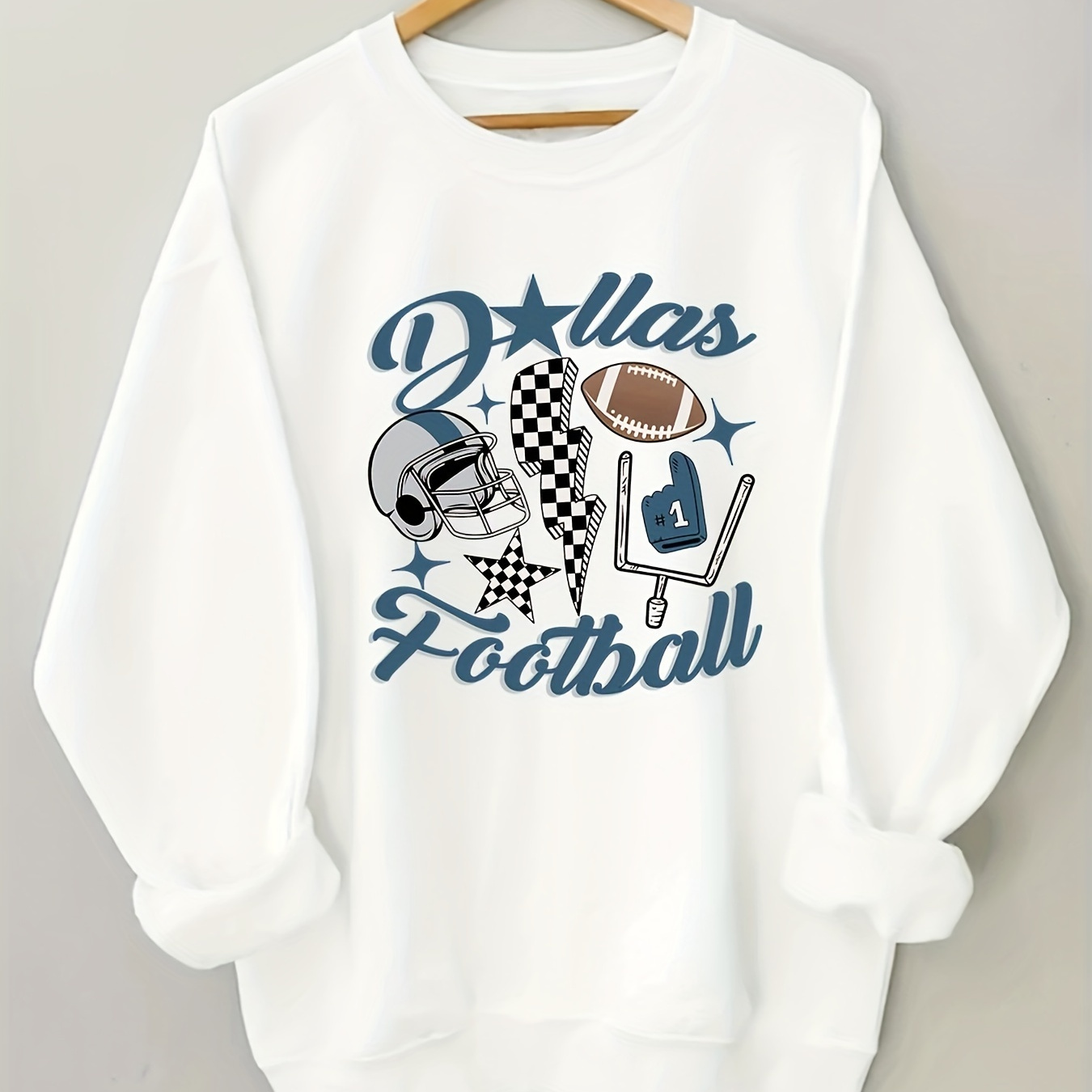 

Rugby Sweatshirt, Long Sleeve Sweatshirt, Women's Clothing