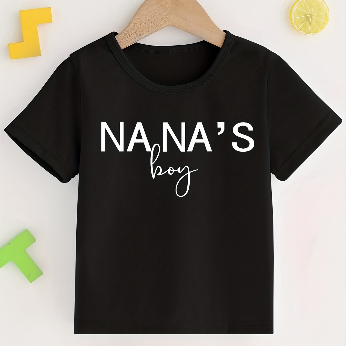 

nana 's Boy" T-shirt, Round Neck Tees Tops Casual Soft Comfortable, Boys And Girls Summer Clothes