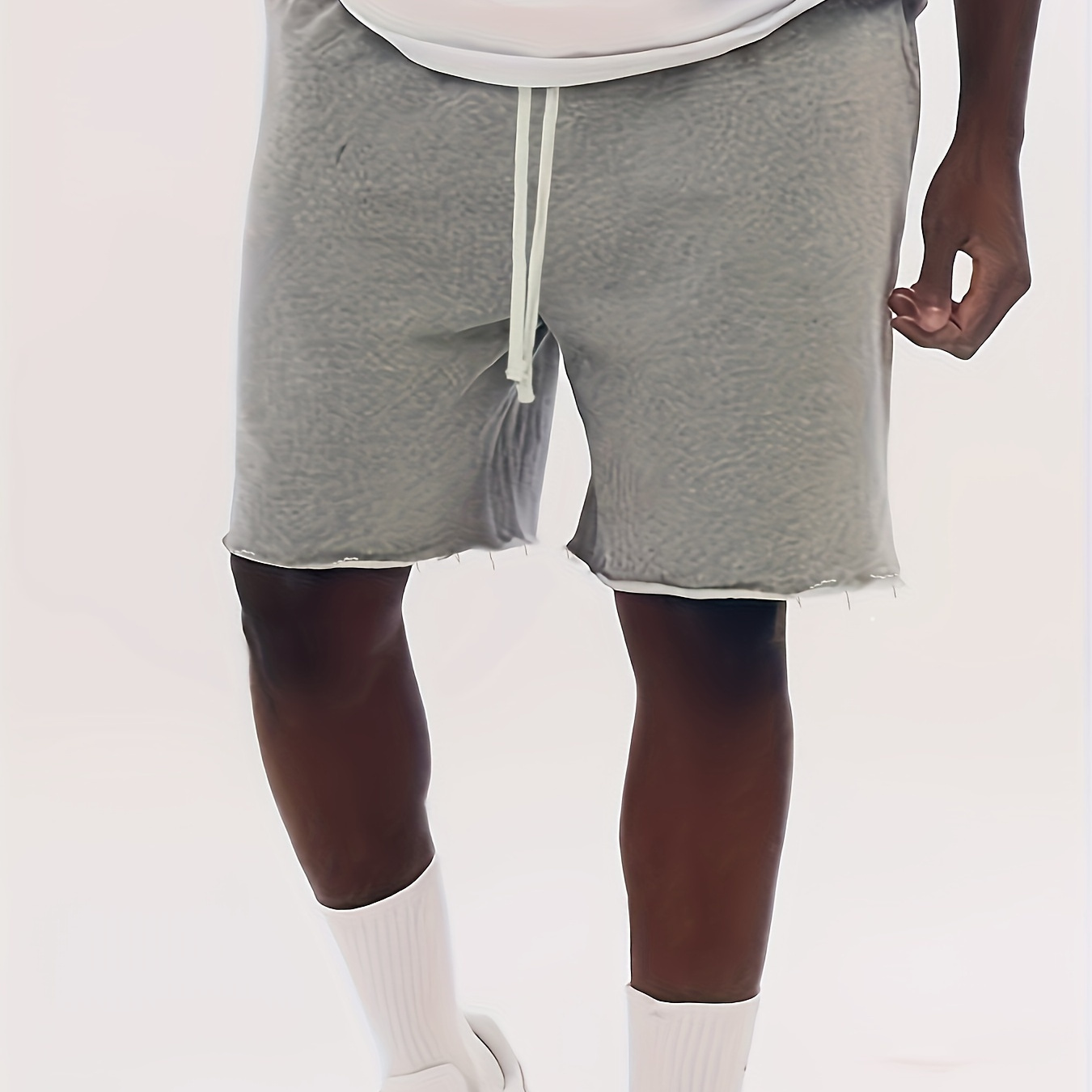 

Men's Solid Shorts With Drawstring And Pockets, Casual And Chic Shorts For Summer Outdoors Wear