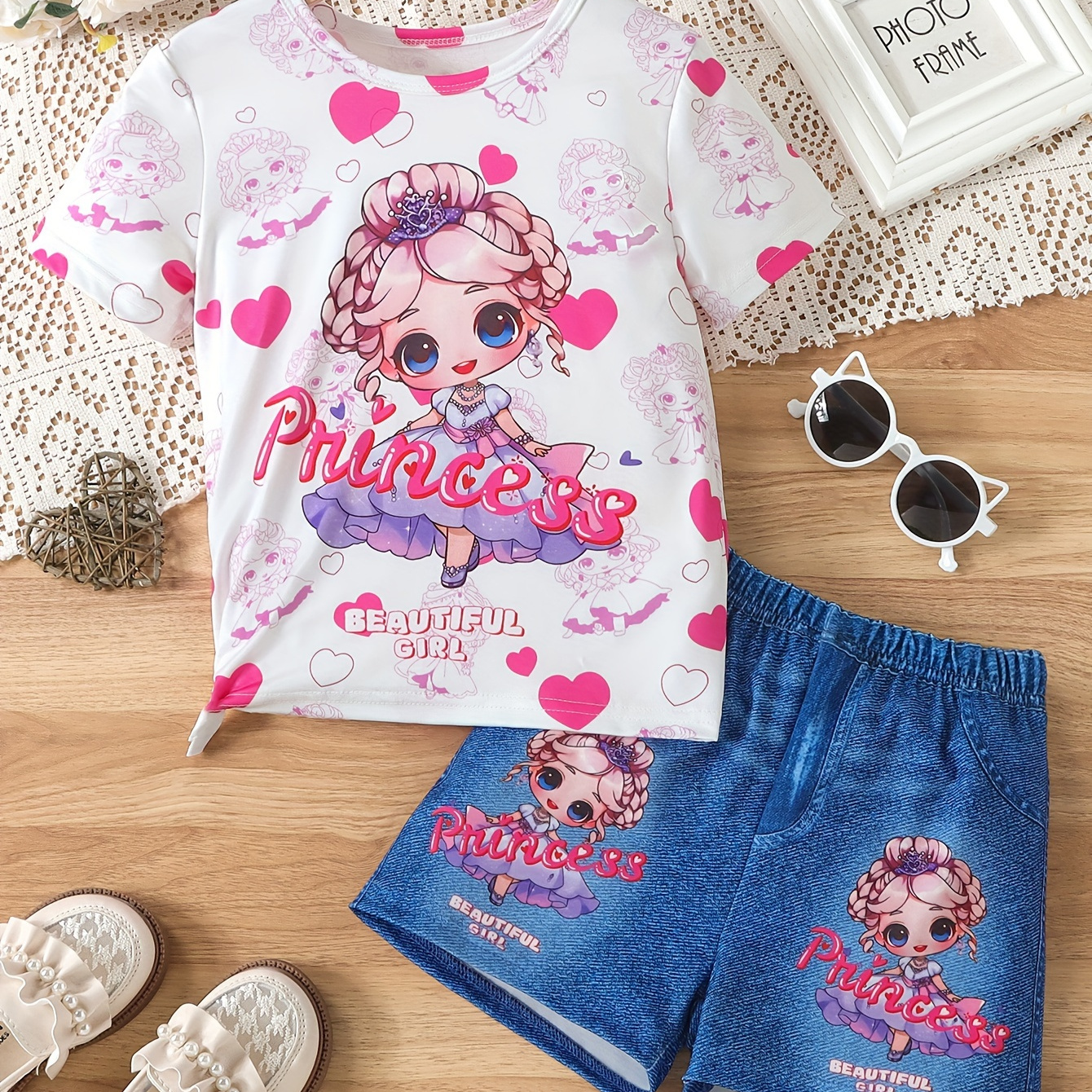 

Outfit, Sleeve Top + Leggings Set, 2pcs Summer Clothes