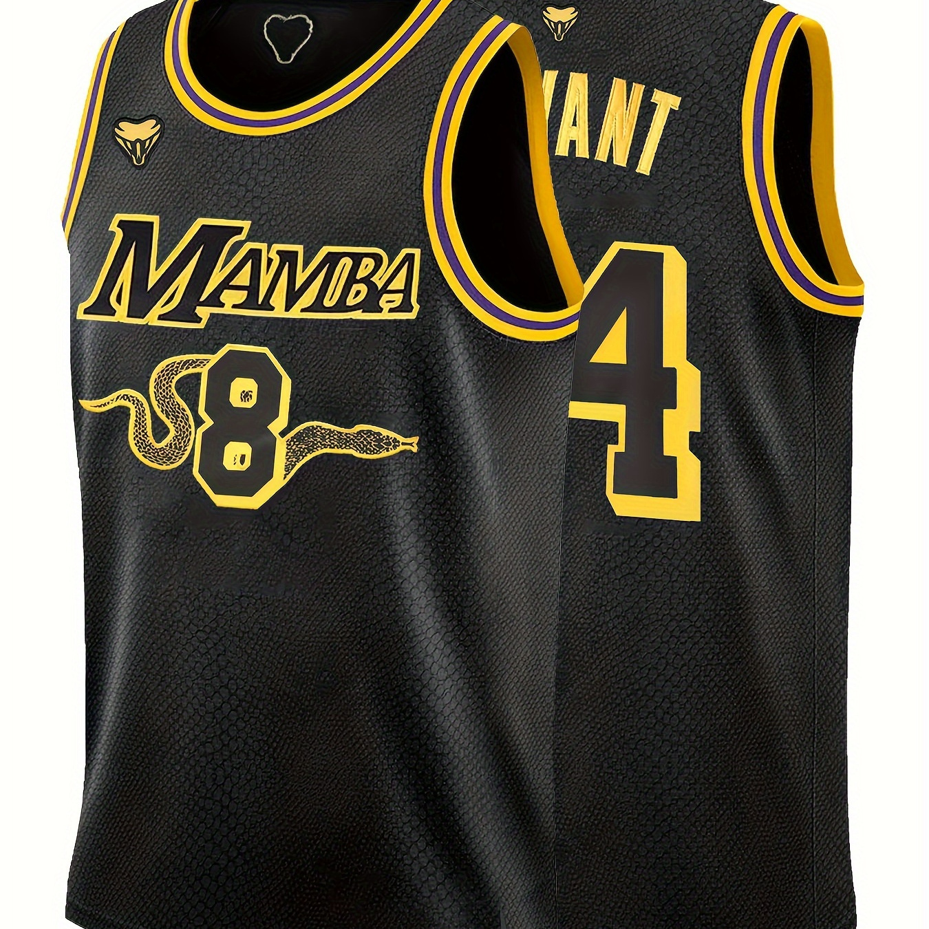 

Men's #8/24 Embroidered Basketball Jersey - Breathable & Stretchy Sleeveless Sports Uniform For Training, & Parties