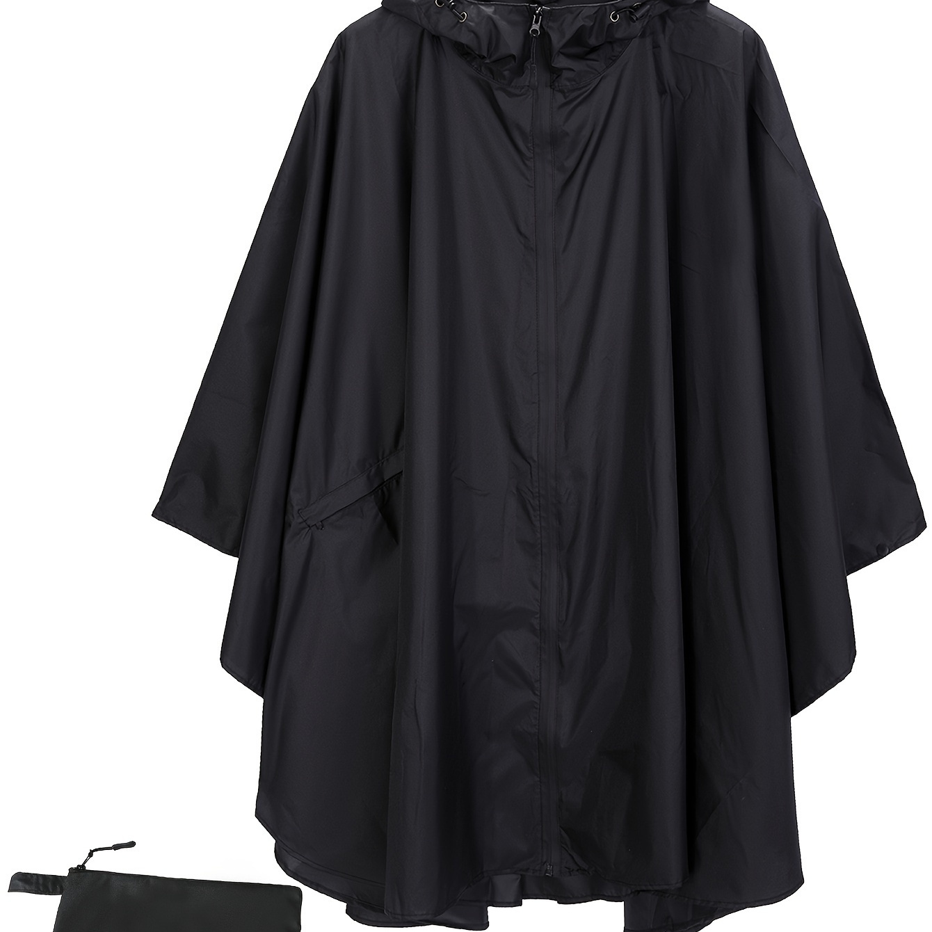 

Poncho de pluie imperméable et réutilisable pour homme, couleur unie/rayé/imprimé floral, veste de pluie à capuche zippée avec poche pour les activités de plein air.