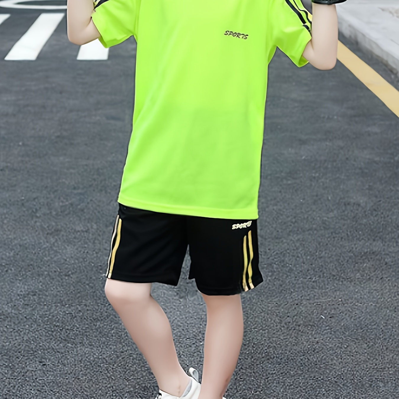 

2pcs Boy's Athletic Dry Jersey & Set, , Sportswear For , For &